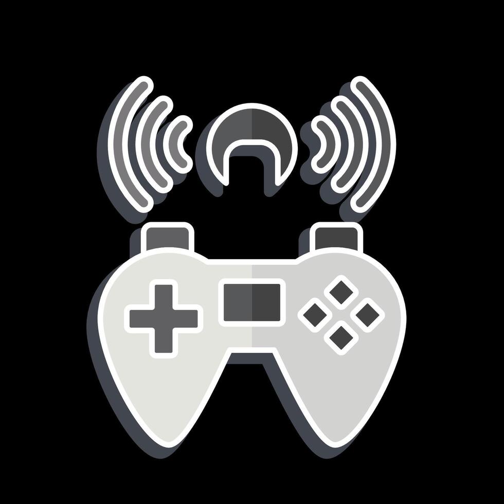 Icon Streaming. related to Online Game symbol. glossy style. simple design illustration vector