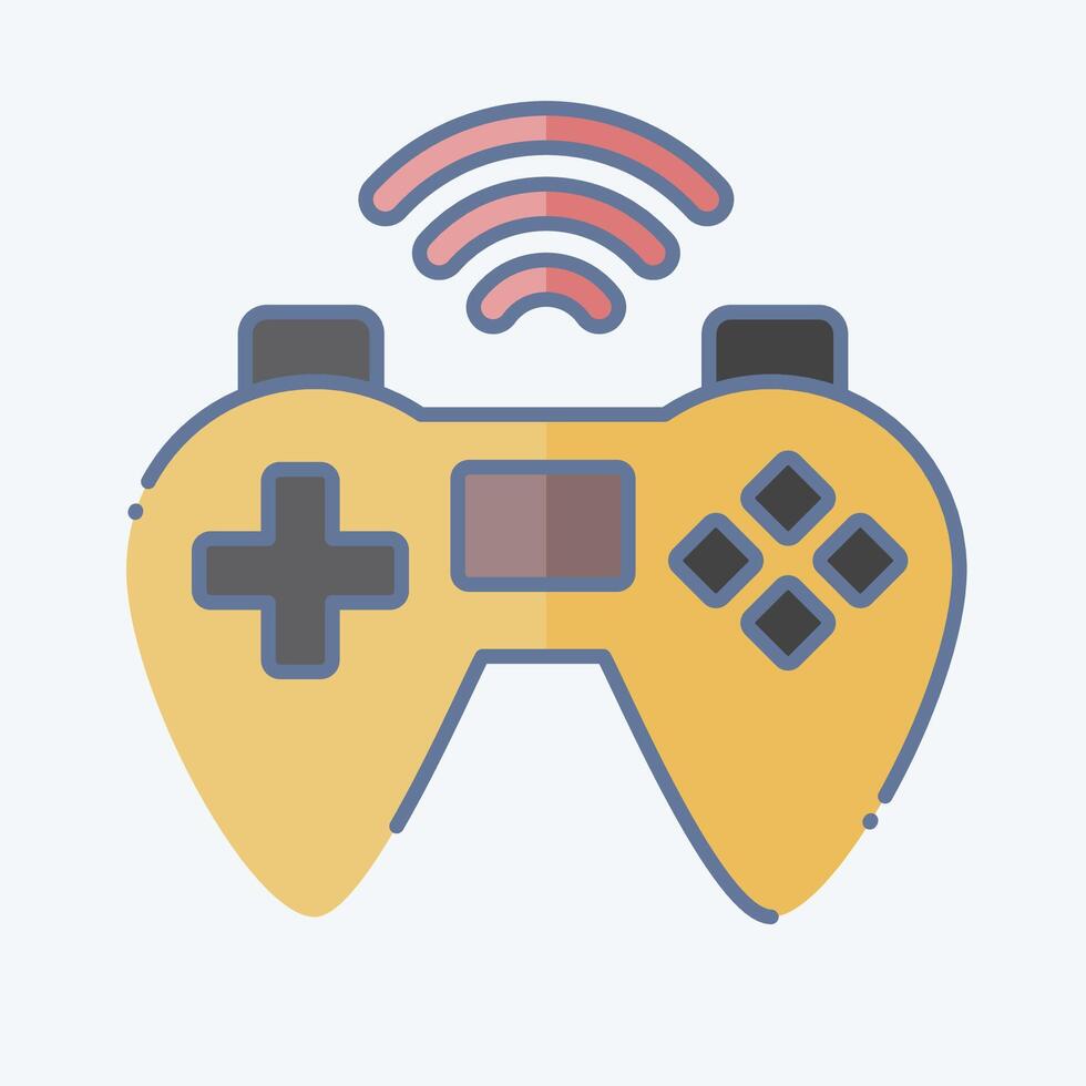 Icon Gamepad. related to Online Game symbol. doodle style. simple design illustration vector