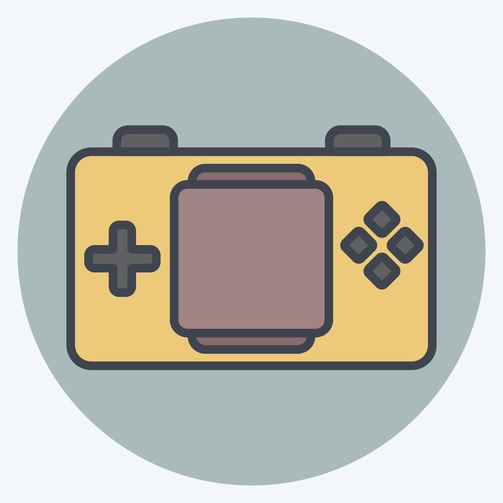 icono consola. relacionado a en línea juego símbolo. color compañero estilo. sencillo diseño ilustración vector