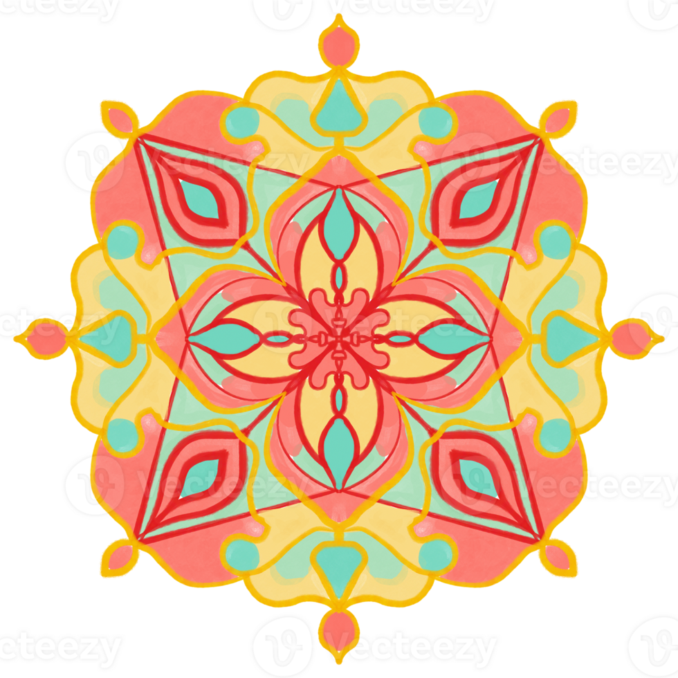 colorful mandala pattern design png