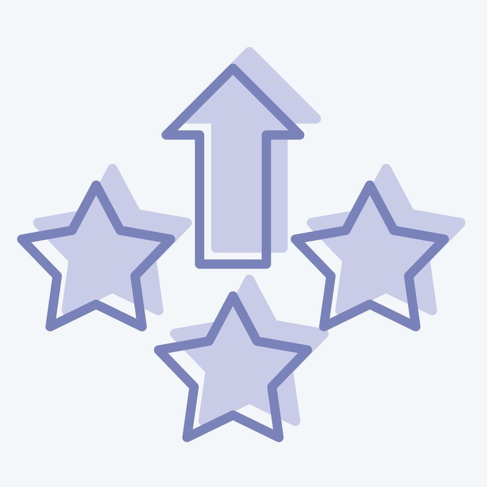 Icon Level Up. related to Online Game symbol. two tone style. simple design illustration vector
