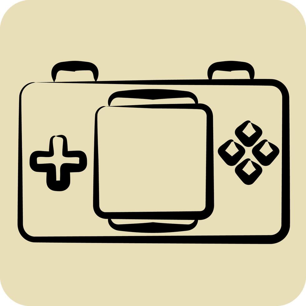 Icon Console. related to Online Game symbol. hand drawn style. simple design illustration vector