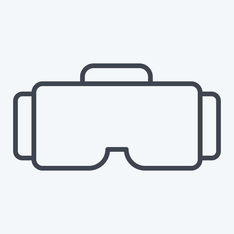 Icon VR Glasses. related to Online Game symbol. line style. simple design illustration vector