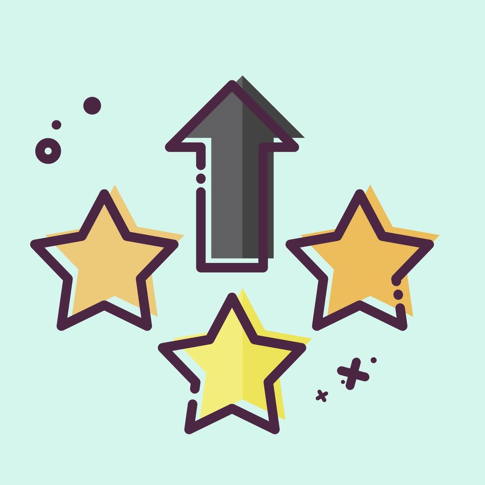 Icon Level Up. related to Online Game symbol. MBE style. simple design illustration vector