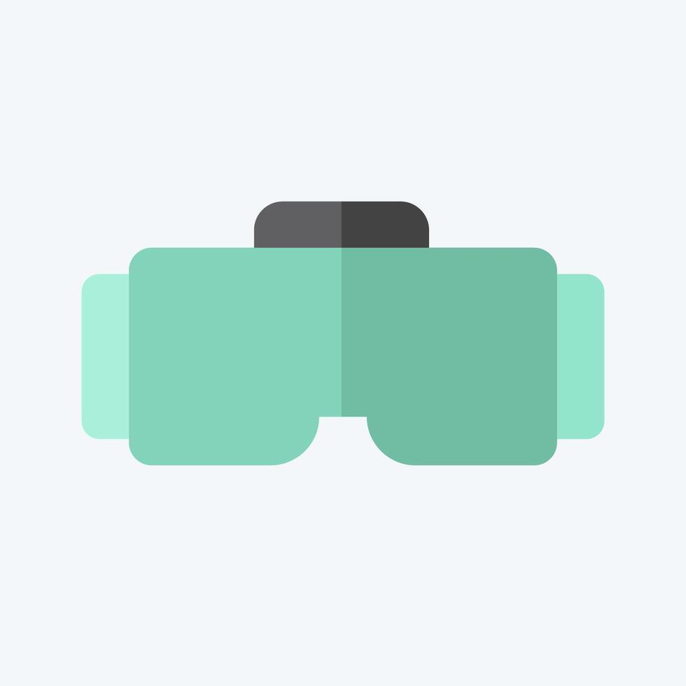 icono vr lentes. relacionado a en línea juego símbolo. plano estilo. sencillo diseño ilustración vector