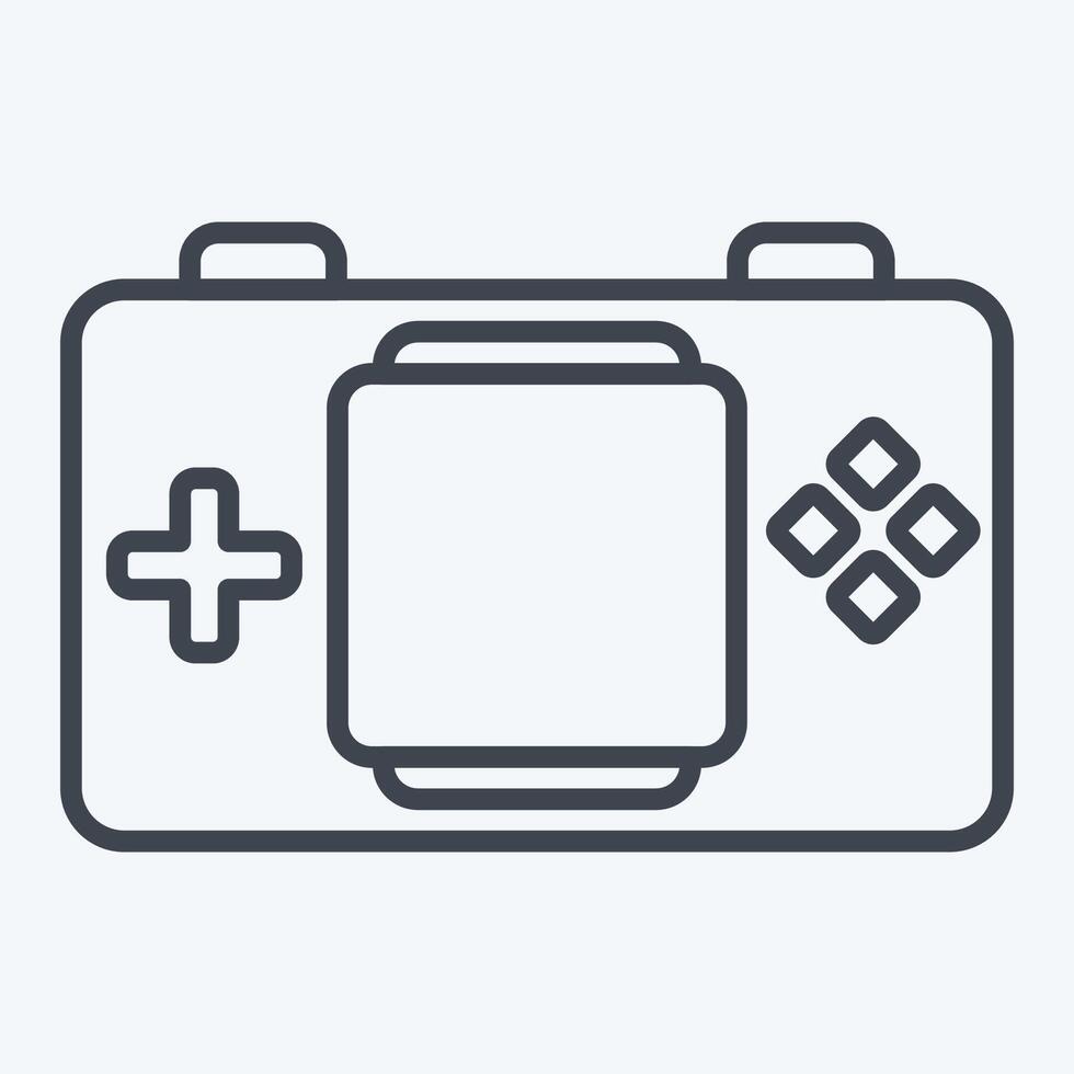 Icon Console. related to Online Game symbol. line style. simple design illustration vector