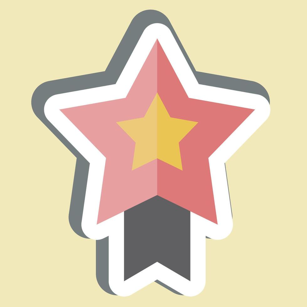 Sticker Achievement. related to Online Game symbol. simple design illustration vector