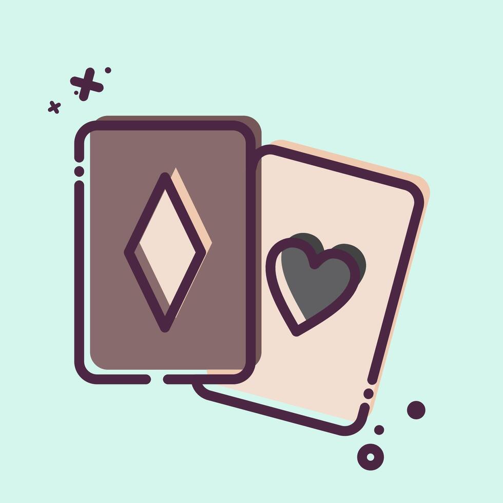 icono jugando tarjeta. relacionado a en línea juego símbolo. mbe estilo. sencillo diseño ilustración vector