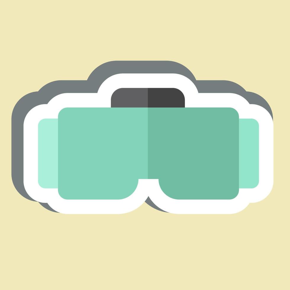 Sticker VR Glasses. related to Online Game symbol. simple design illustration vector