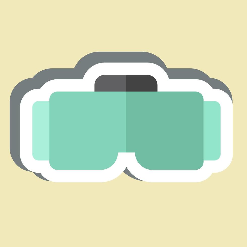 pegatina vr lentes. relacionado a en línea juego símbolo. sencillo diseño ilustración vector