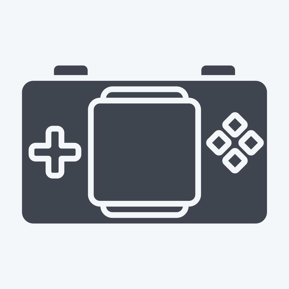 Icon Console. related to Online Game symbol. glyph style. simple design illustration vector