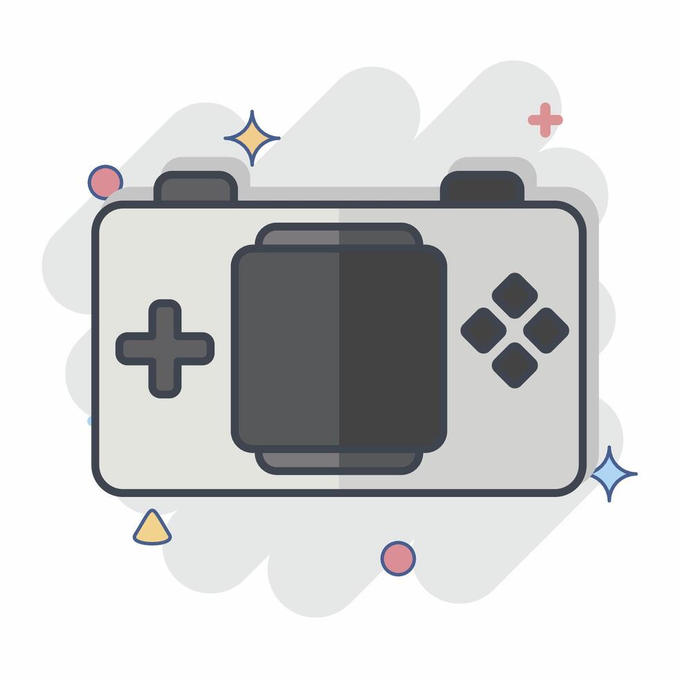 Icon Console. related to Online Game symbol. comic style. simple design illustration vector