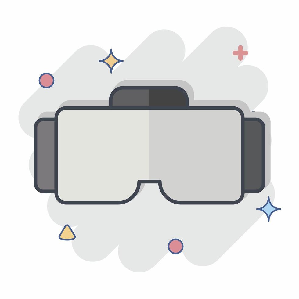 Icon VR Glasses. related to Online Game symbol. comic style. simple design illustration vector