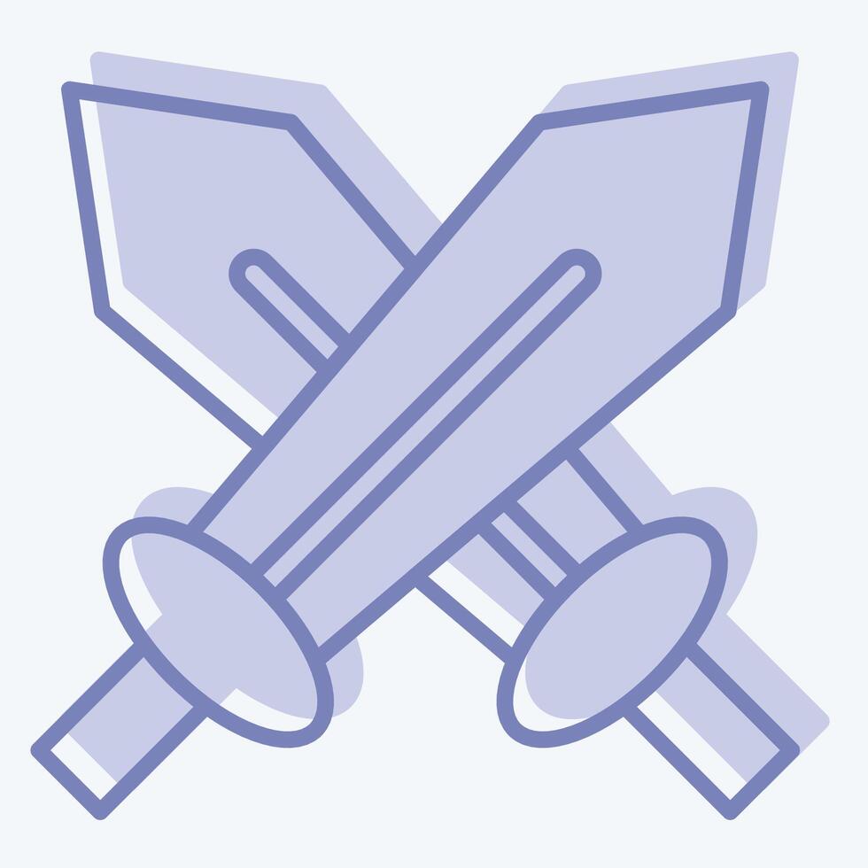 Icon PVP. related to Online Game symbol. two tone style. simple design illustration vector