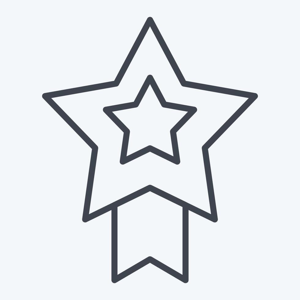 Icon Achievement. related to Online Game symbol. line style. simple design illustration vector