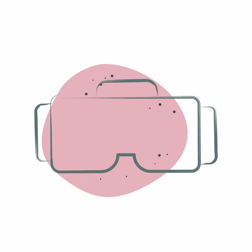 Icon VR Glasses. related to Online Game symbol. Color Spot Style. simple design illustration vector