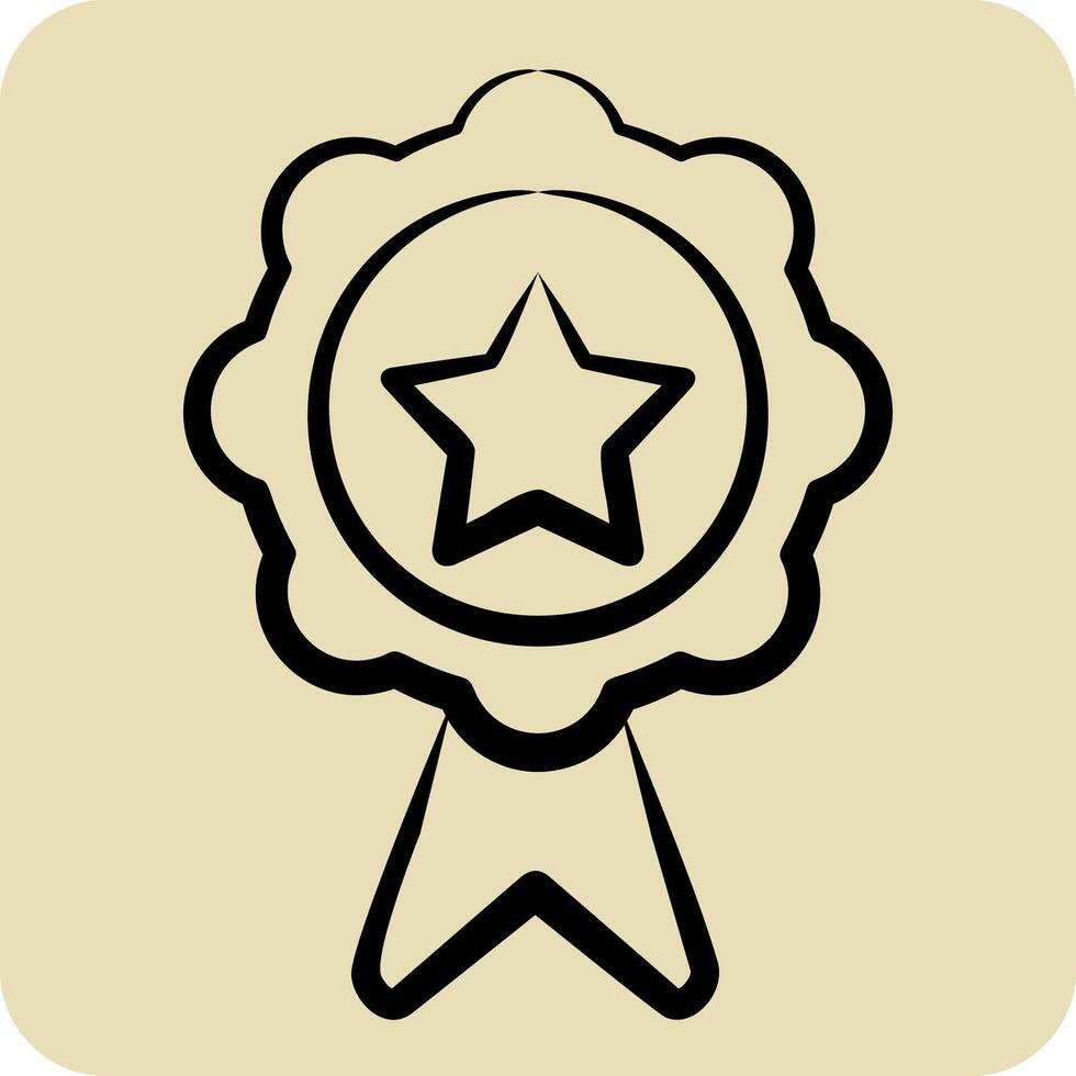 Icon Rank. related to Online Game symbol. hand drawn style. simple design illustration vector