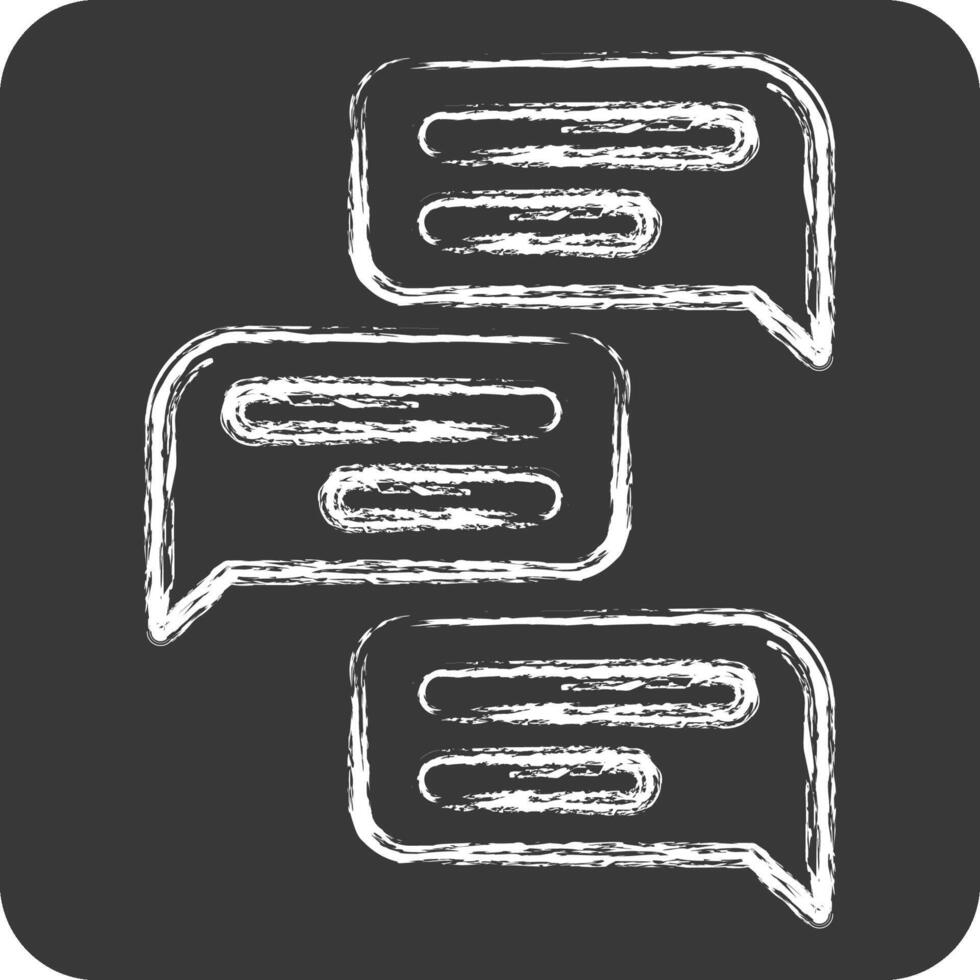 Icon Chat. related to Online Game symbol. chalk Style. simple design illustration vector