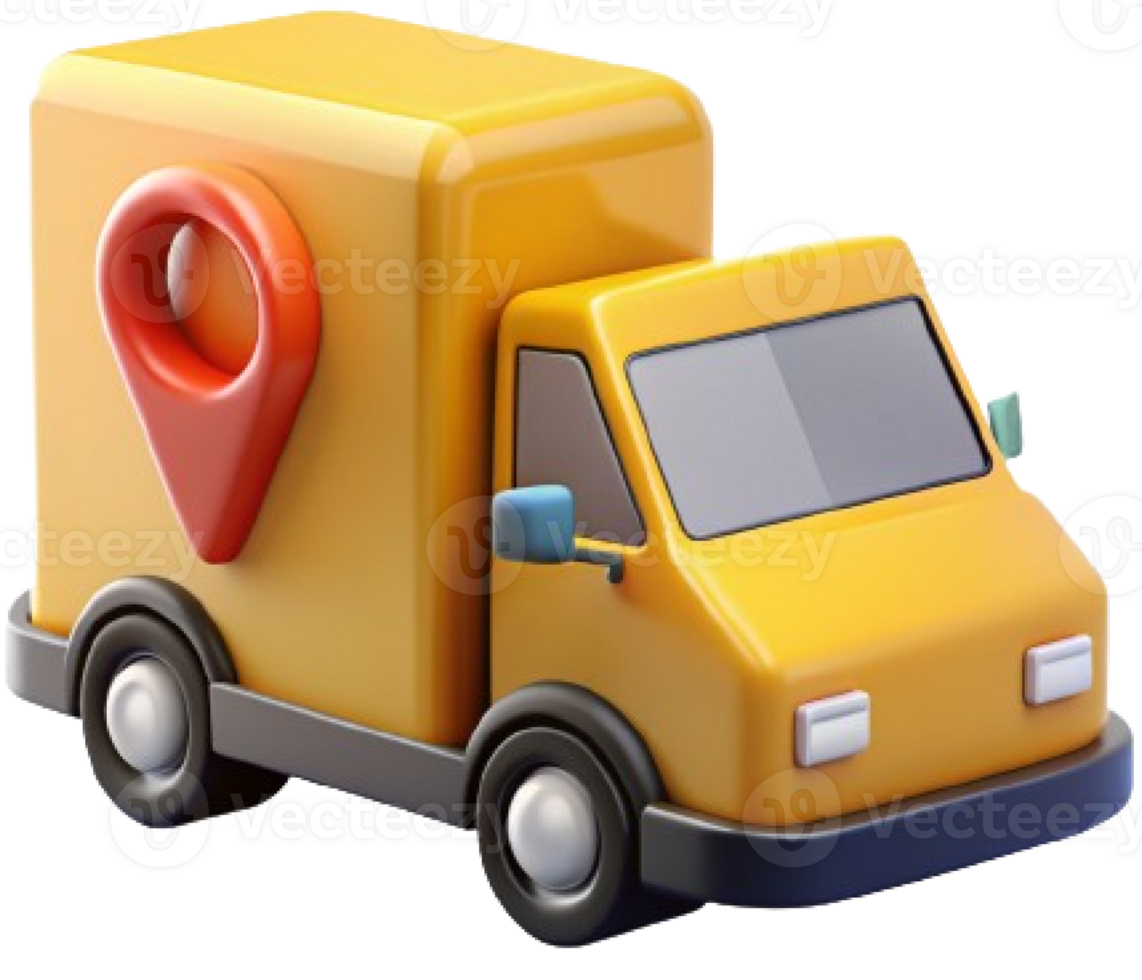 3d car delivery icon png