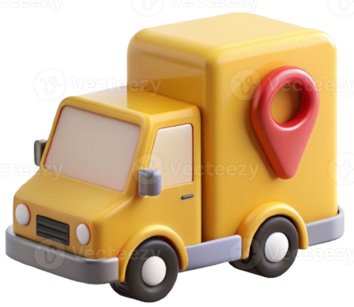 3d car delivery icon png