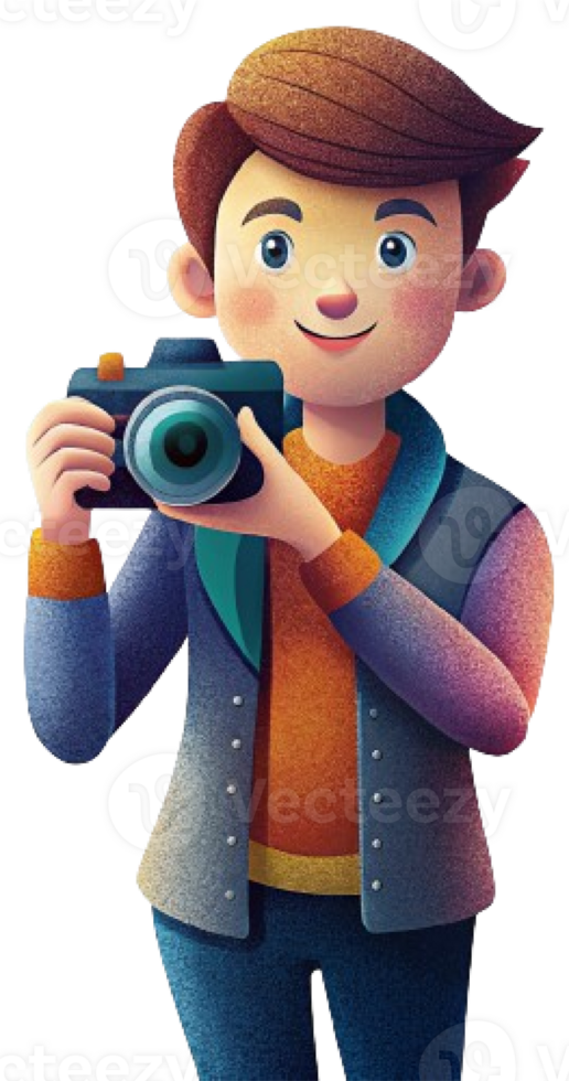 man with camera png