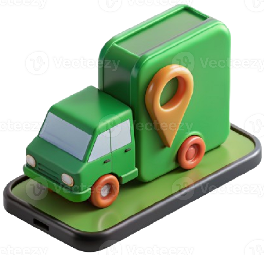 3d coche entrega icono png