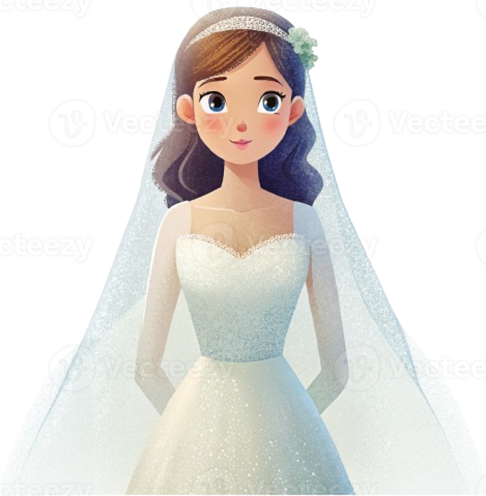 bride in wedding dress png