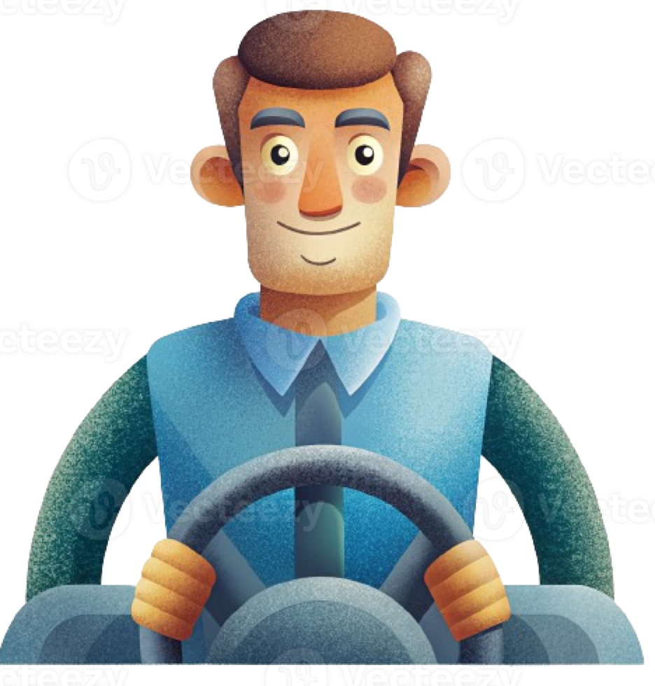 cartoon driver man png