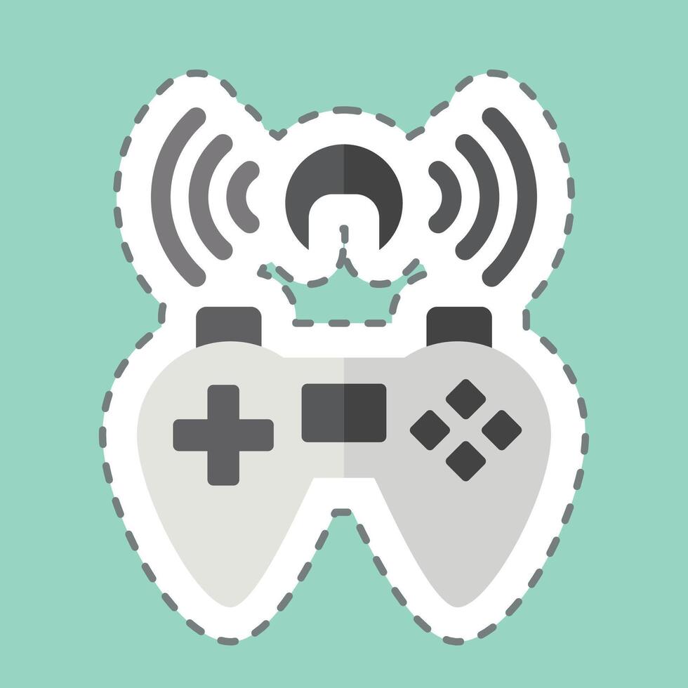 Sticker line cut Streaming. related to Online Game symbol. simple design illustration vector