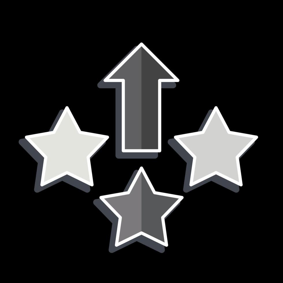 Icon Level Up. related to Online Game symbol. glossy style. simple design illustration vector