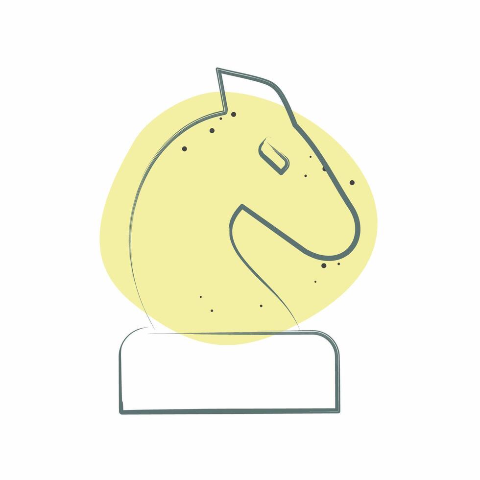 Icon Strategy. related to Online Game symbol. Color Spot Style. simple design illustration vector
