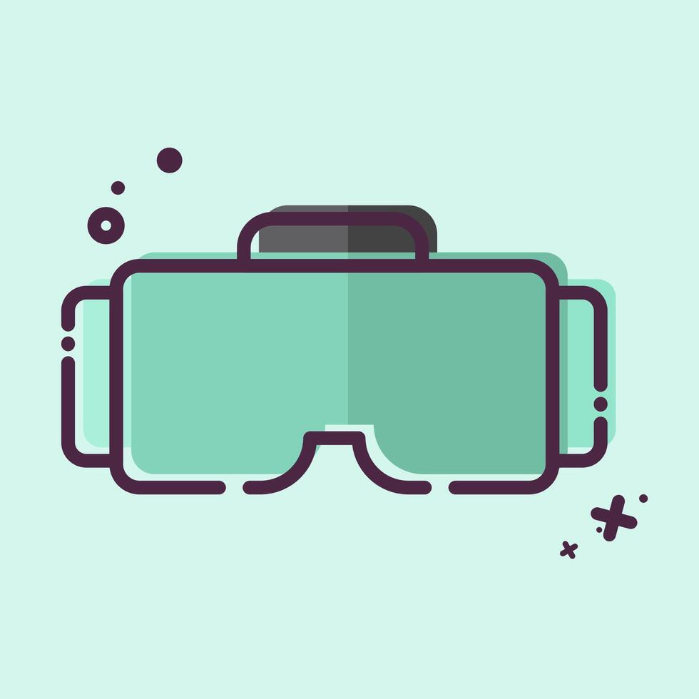 Icon VR Glasses. related to Online Game symbol. MBE style. simple design illustration vector