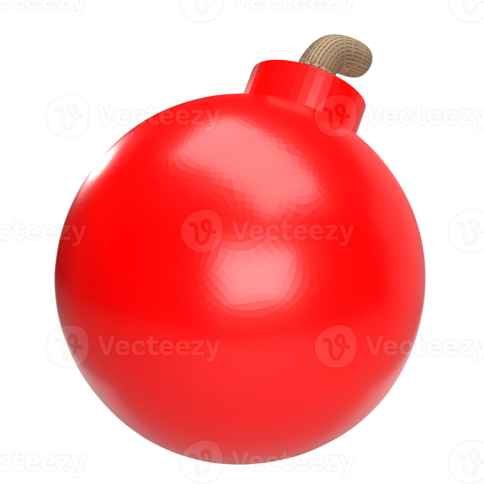 The red bomb image for decor your design 3d rendering. png