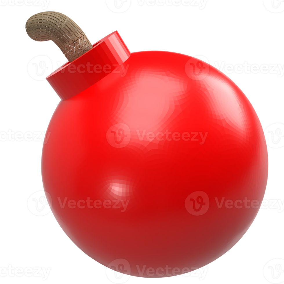 The red bomb image for decor your design 3d rendering. png