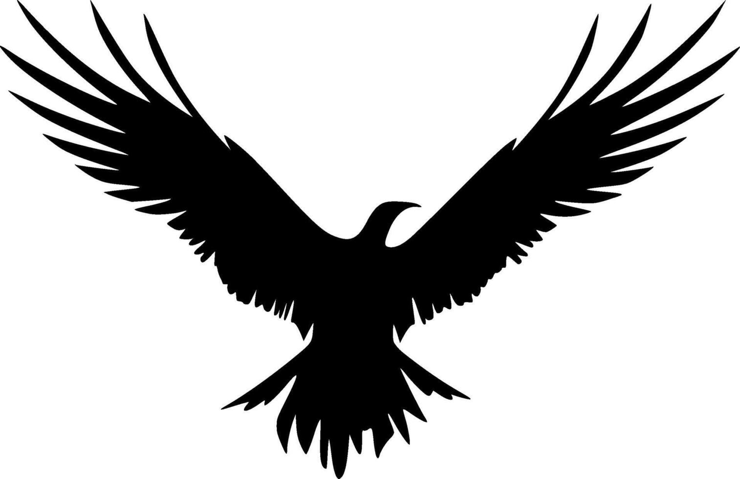Vulture - Black and White Isolated Icon - illustration vector