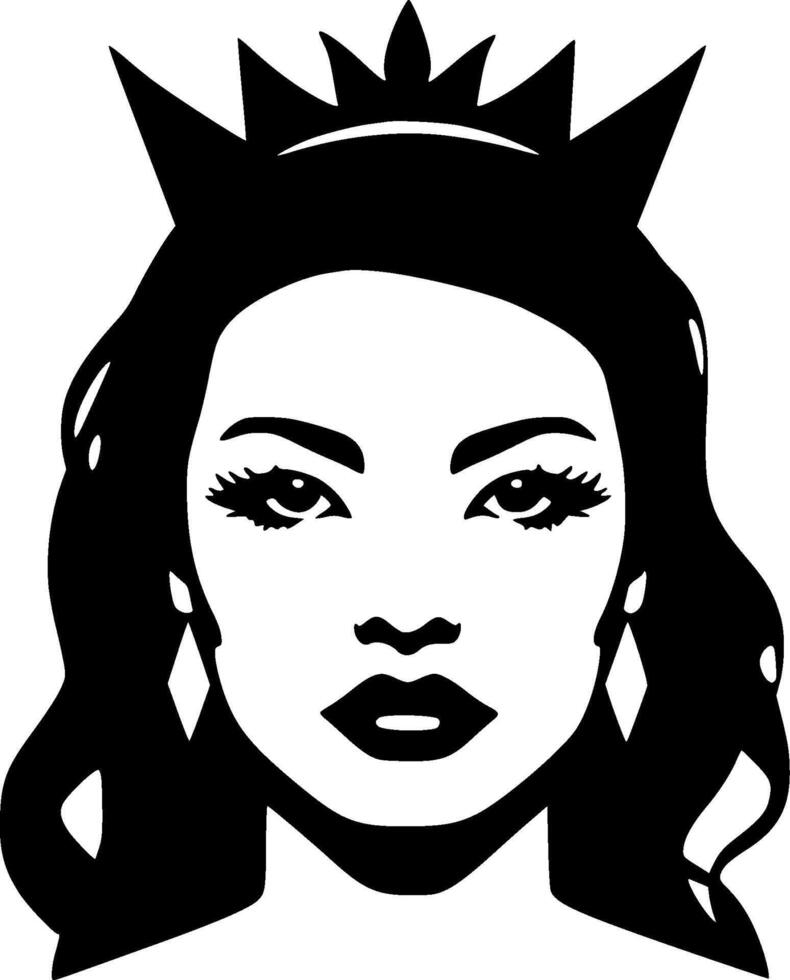 Queen - Minimalist and Flat Logo - illustration vector