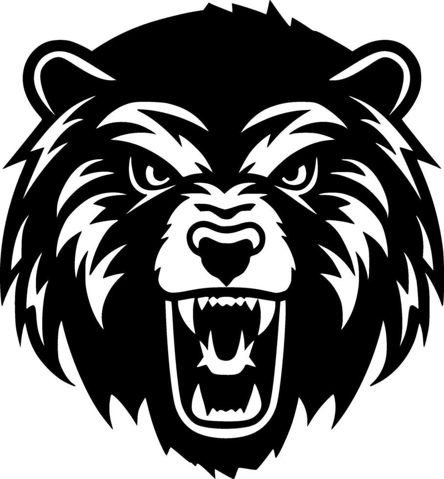 Bear, Minimalist and Simple Silhouette - illustration vector