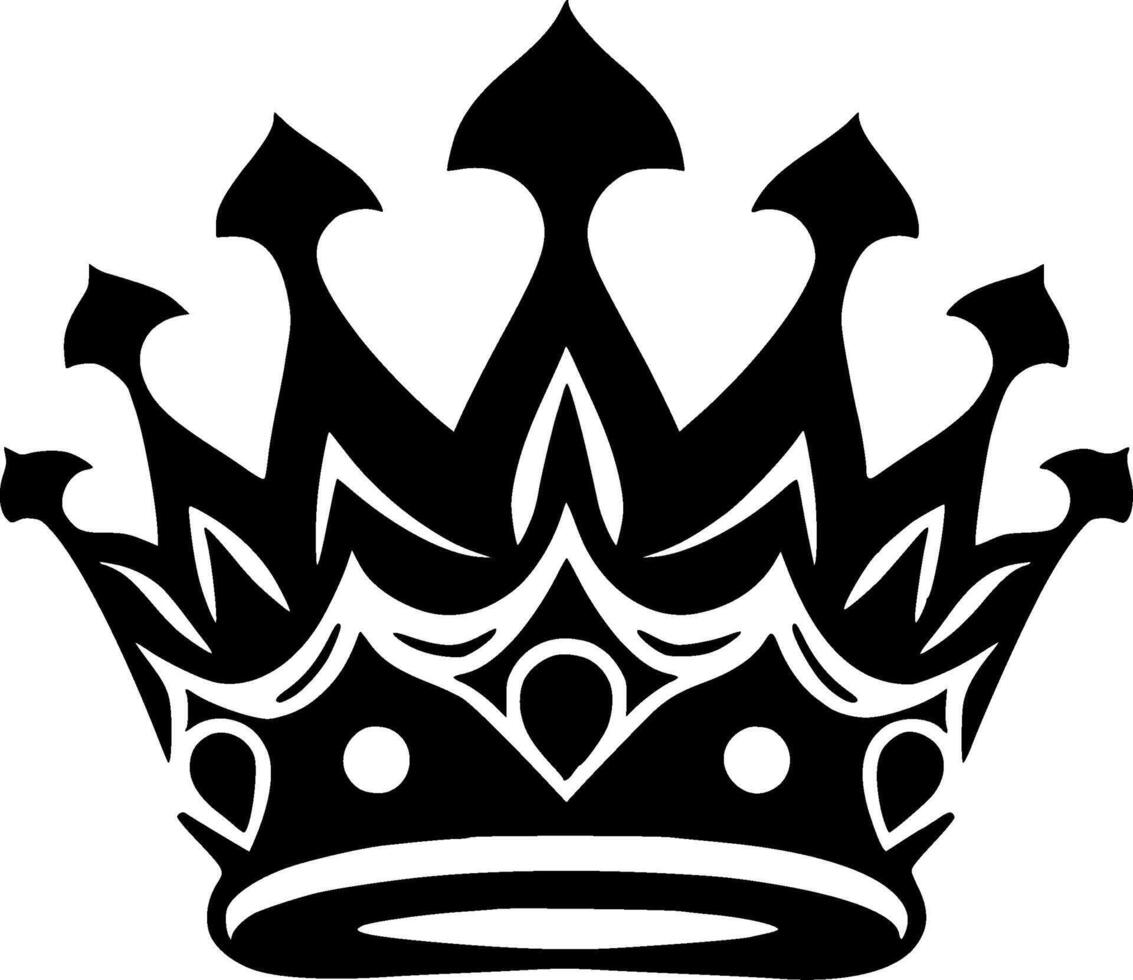 Crown, Minimalist and Simple Silhouette - illustration vector