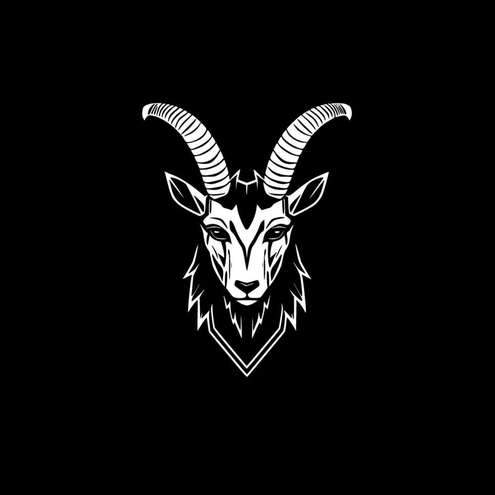 Goat, Minimalist and Simple Silhouette - illustration vector