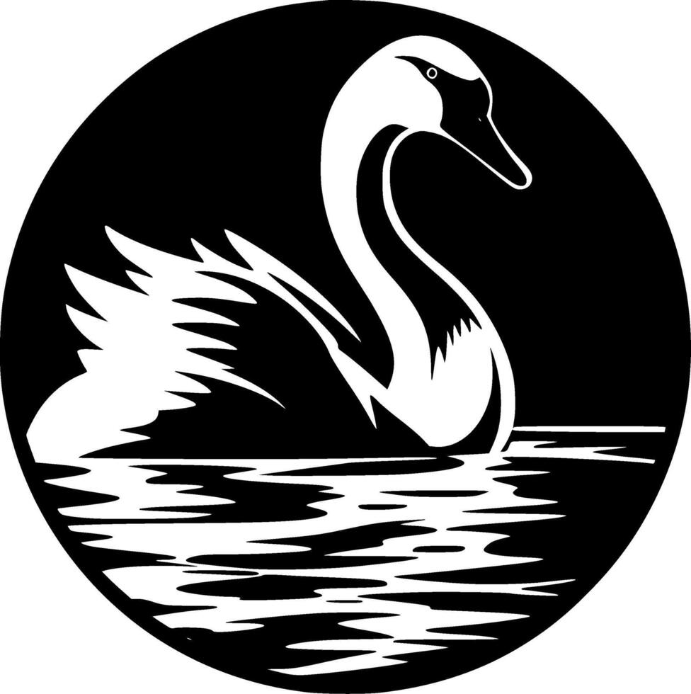 Swan - Minimalist and Flat Logo - illustration vector