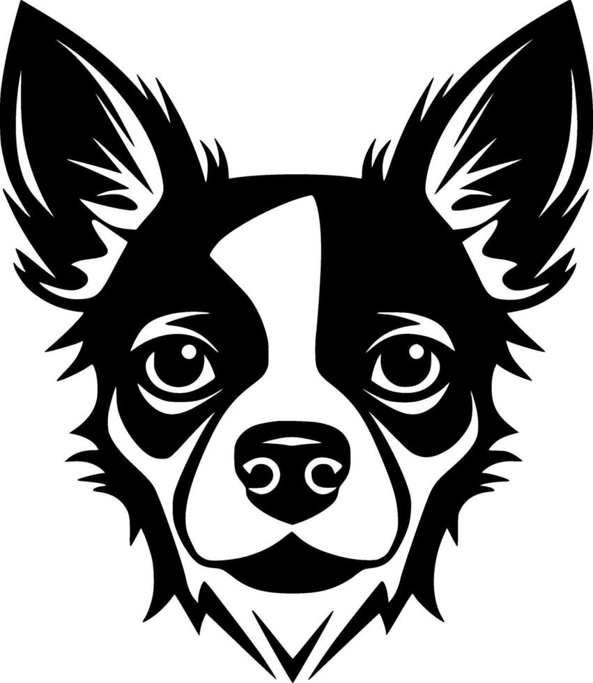 Chihuahua, Black and White illustration vector