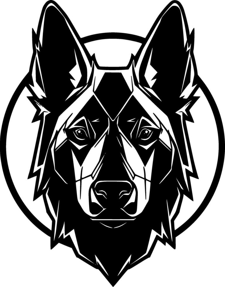 German Shepherd - Minimalist and Flat Logo - illustration vector
