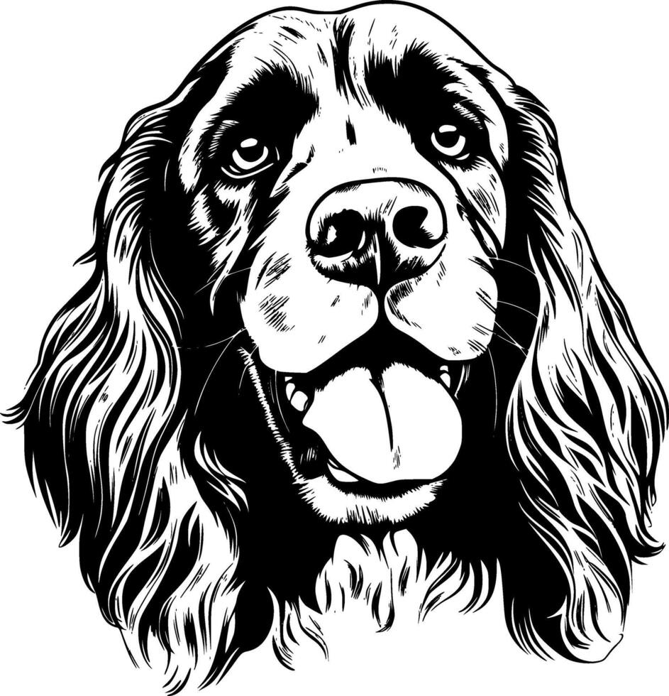 cocker spaniel - alto calidad logo - ilustración ideal para camiseta gráfico vector