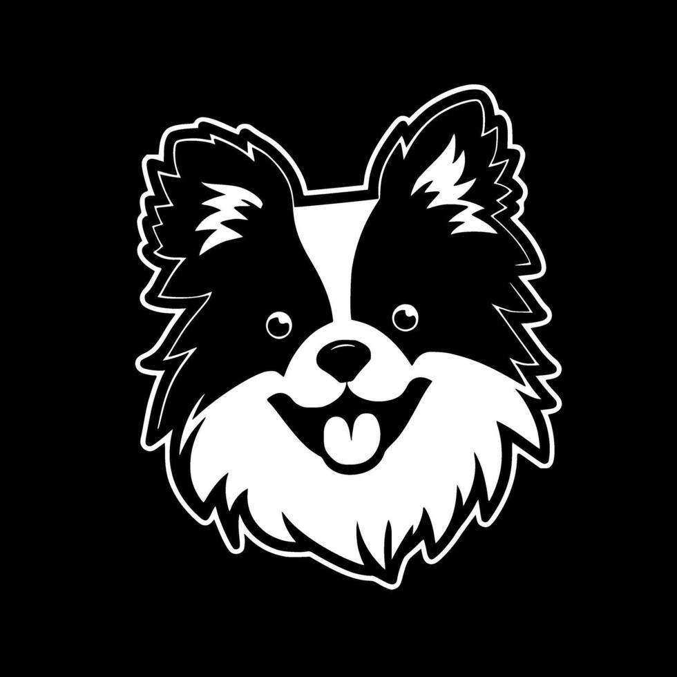 pomeranio - minimalista y plano logo - ilustración vector