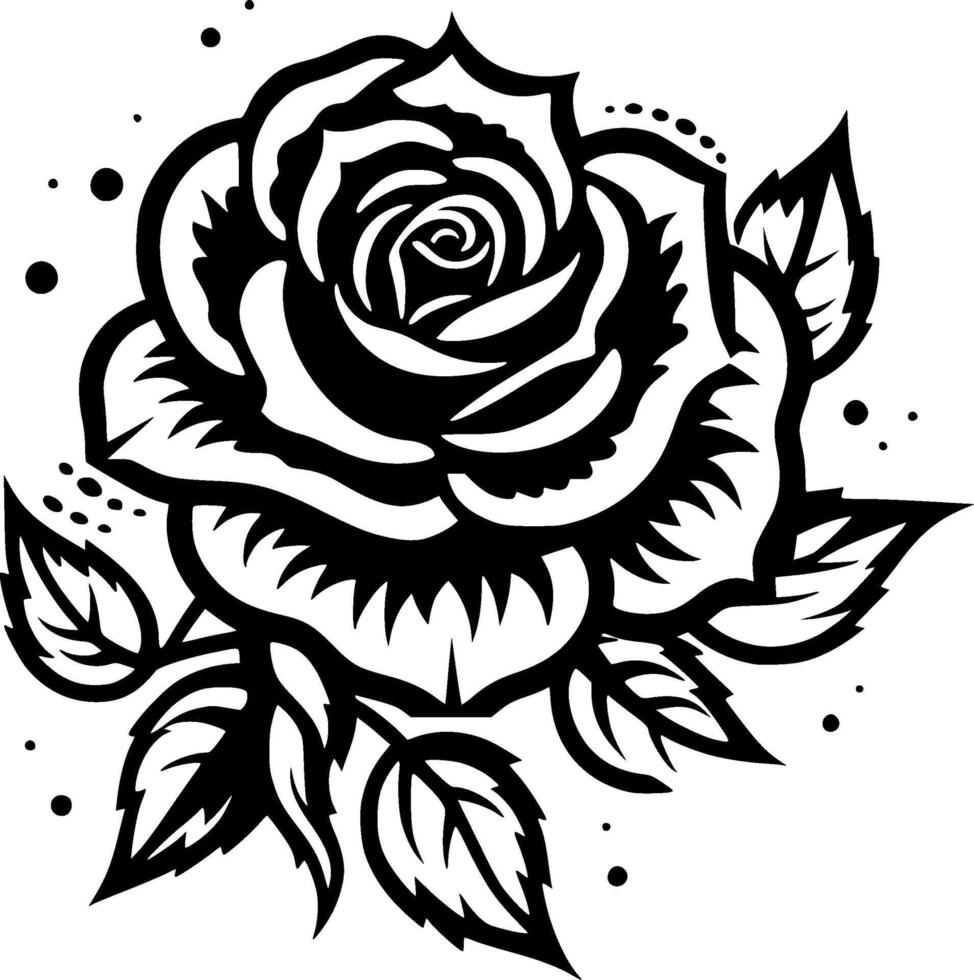 Rose - Minimalist and Flat Logo - illustration vector