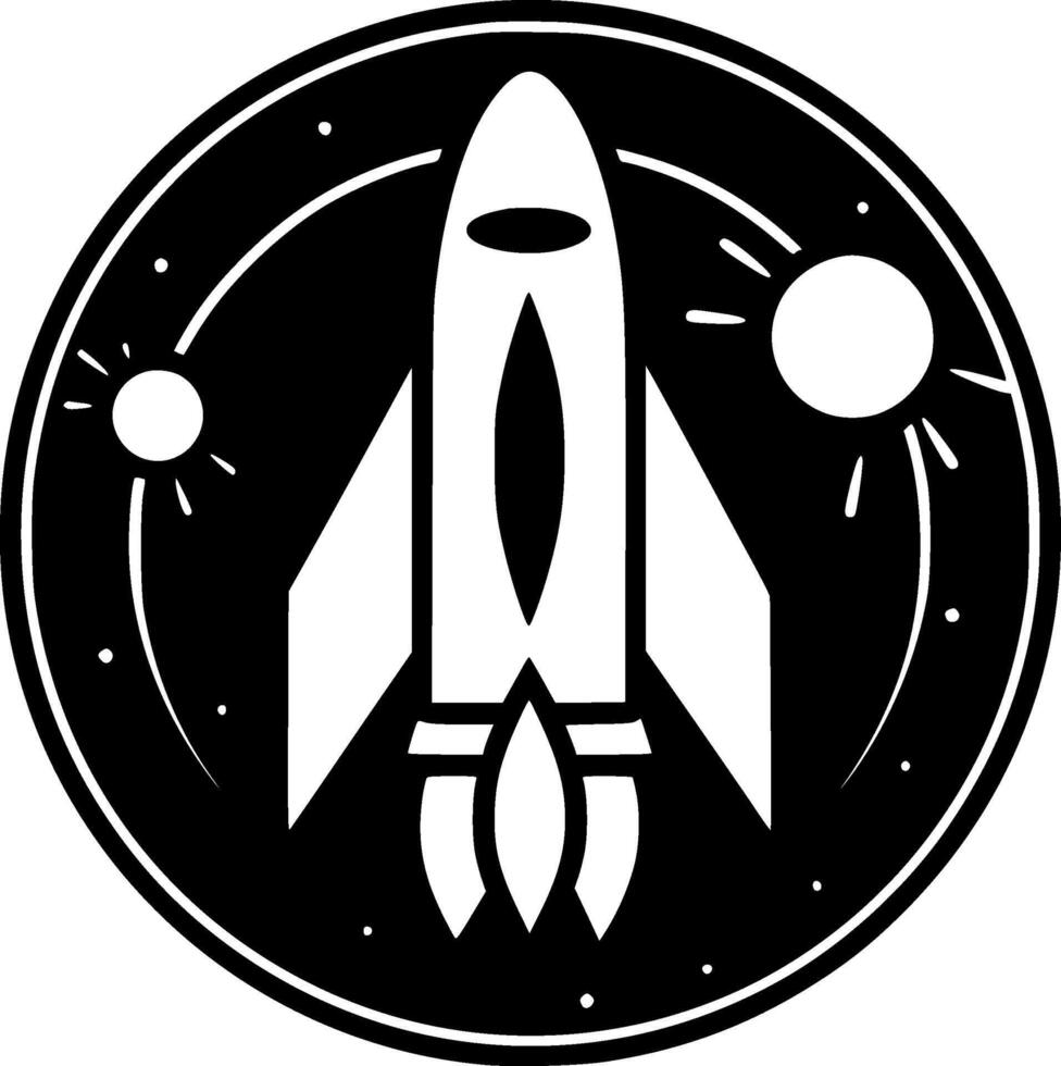 Rocket - Minimalist and Flat Logo - illustration vector