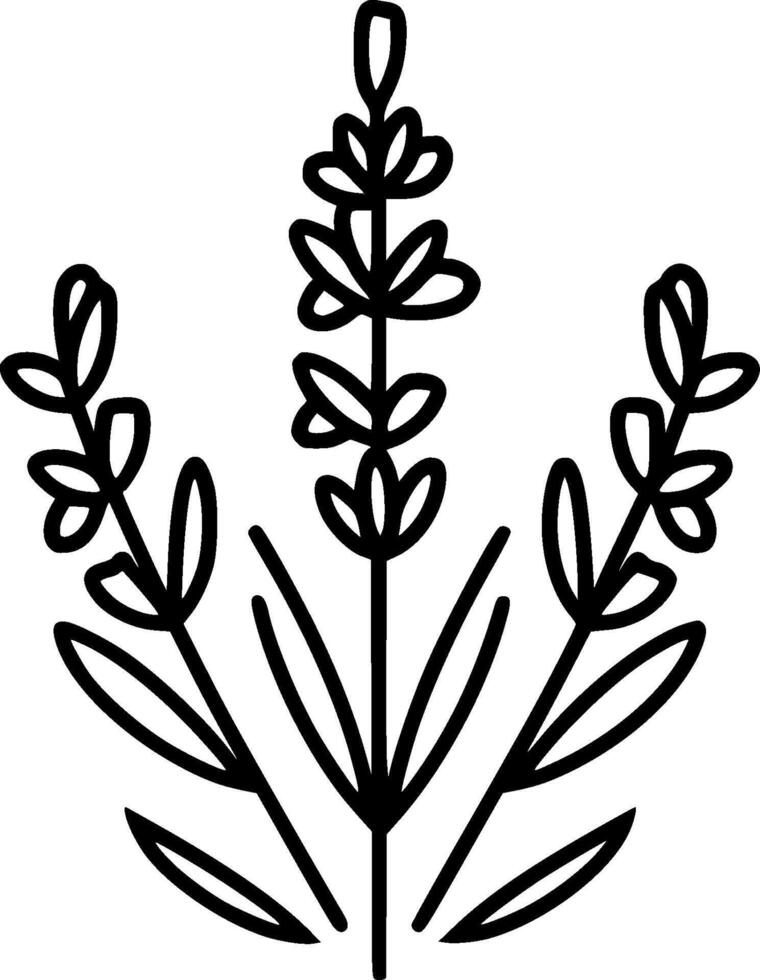 lavanda - minimalista y plano logo - ilustración vector