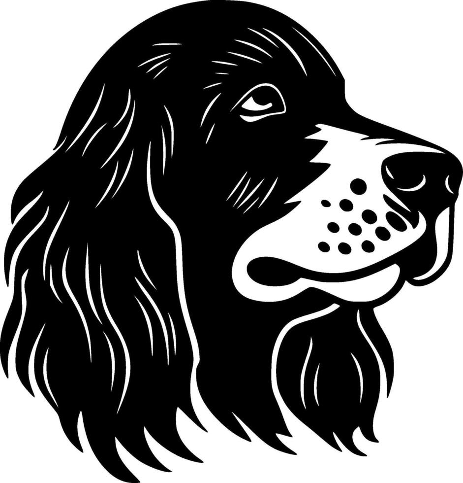 Cocker Spaniel, Minimalist and Simple Silhouette - illustration vector