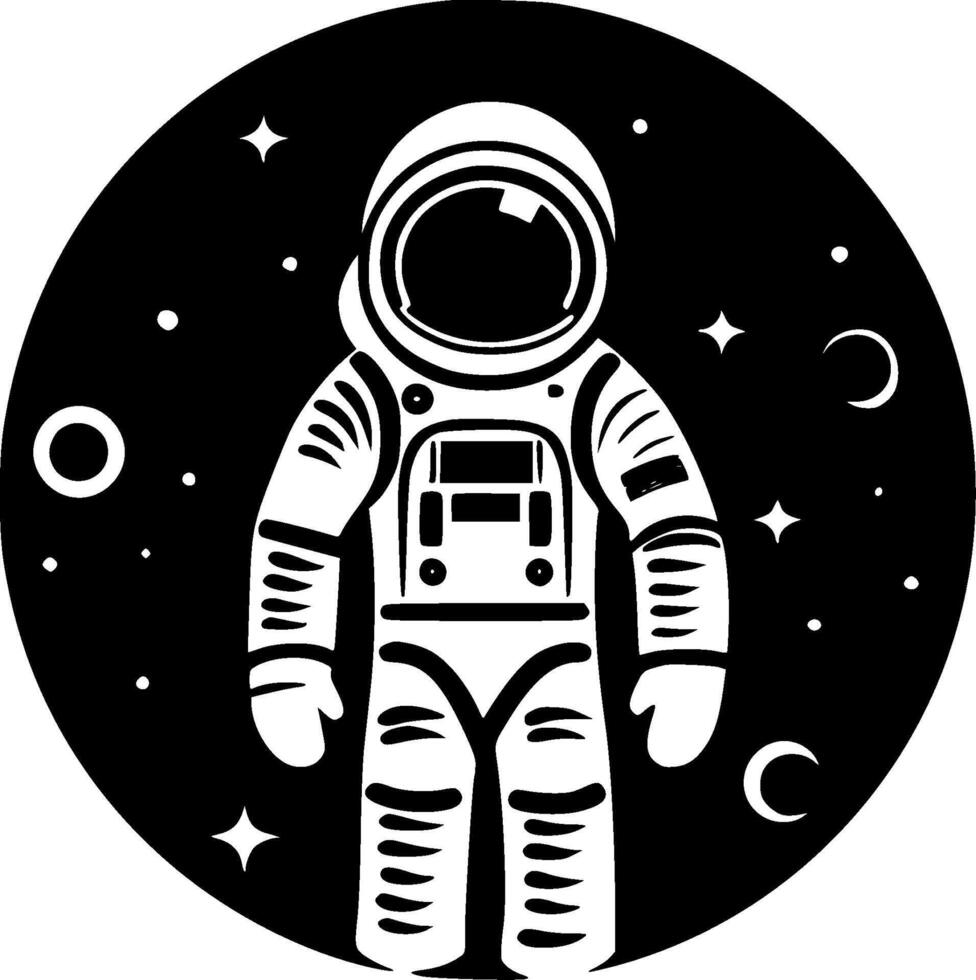 astronauta, minimalista y sencillo silueta - ilustración vector
