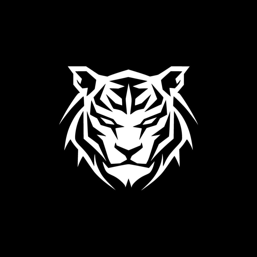 Tiger, Minimalist and Simple Silhouette - illustration vector